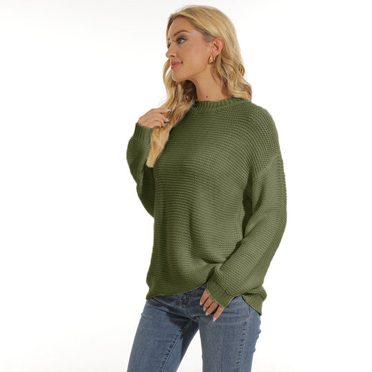 Damen Pullover mit strukturiertem Maschenmuster und bequemem Schnitt EB
