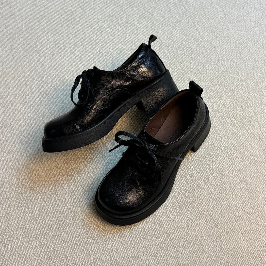 Damen modische Schnürschuhe mit stilvollem Plateau und hochwertiger Obermaterial EB