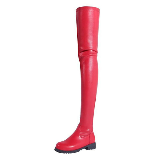 Damen Overknee Stiefel mit robustem Profil und elegantem Design EB