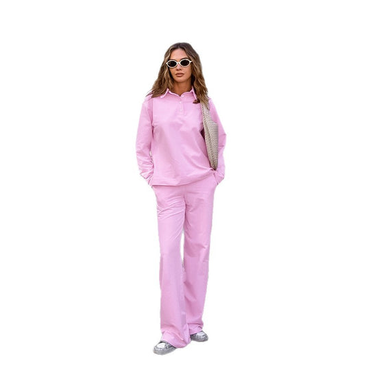 Damen Bequemes Sweatpants-Set mit lässigem Schnitt EB