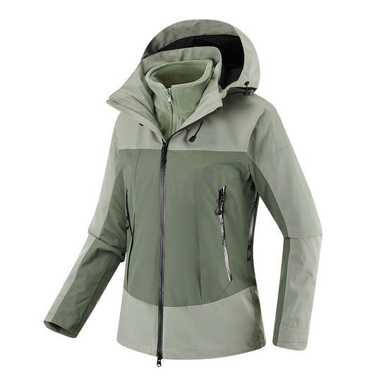 Damen Multikomfort Softshelljacke mit herausnehmbarem Fleece-Inlay und verstellbarer Kapuze EB