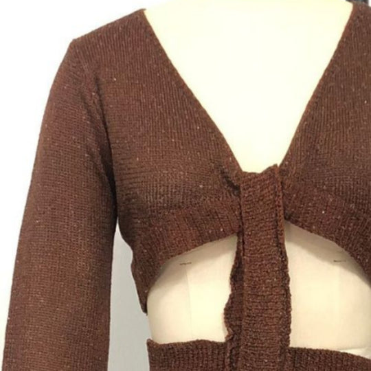 Damen Zweiteiler Strickensemble mit raffiniertem Schnitt EB
