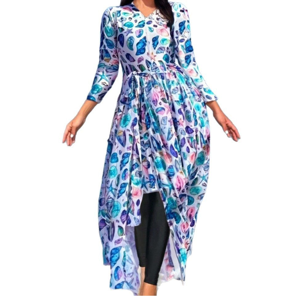 Damen Strandkleid mit asymmetrischem Schnitt EB