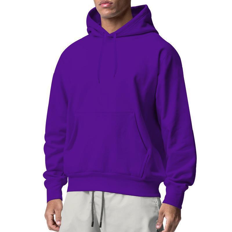 Herren nan Premium-Kapuzenpullover mit Kängurutasche, innen angerautem Fleece, verstärkter Nackennaht und geripptem Saum EB