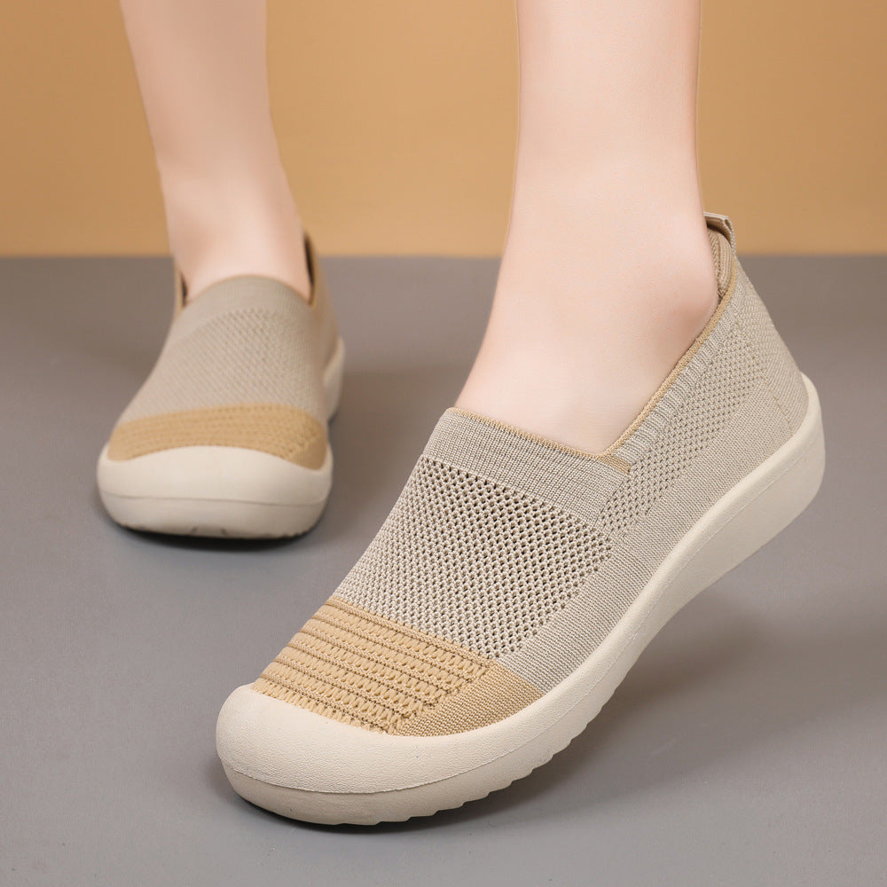 Damen Atmungsaktive Slip-On Sneakers mit gepolsterter Sohle EB