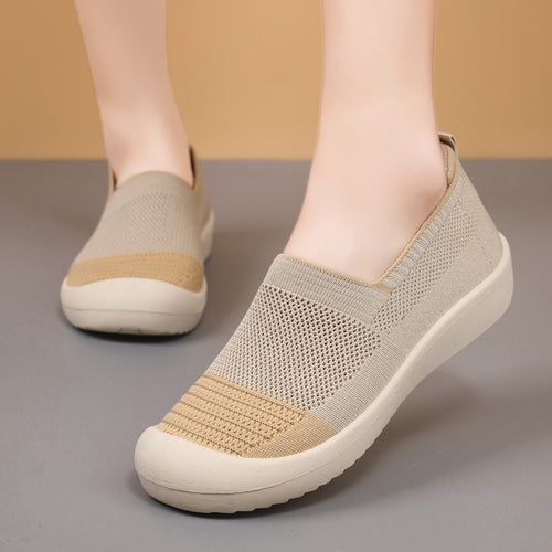 Damen Atmungsaktive Slip-On Sneakers mit gepolsterter Sohle EB