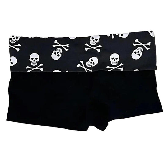 Damen Baumwoll-Boxershorts mit Totenkopf-Muster EB