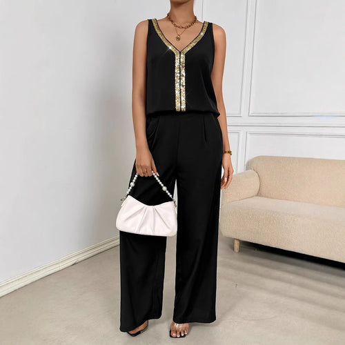 Damen elegantes und farbenfrohes Jumpsuit Set EB