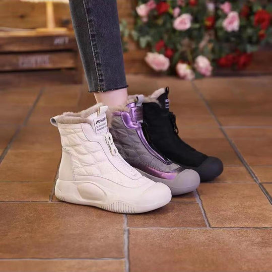 Damen Modische Winterboots mit atmungsaktivem Innenfutter und rutschfester Sohle EB