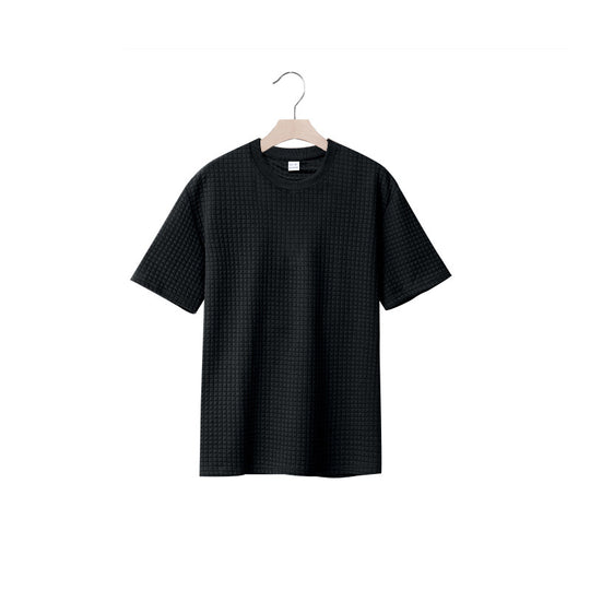 Herren lässiges Rundhals-T-Shirt mit strukturiertem Gewebe EB