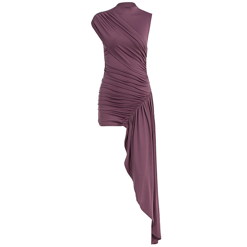Damen Wickelkleid mit asymmetrischem Schnitt und Raffungen EB
