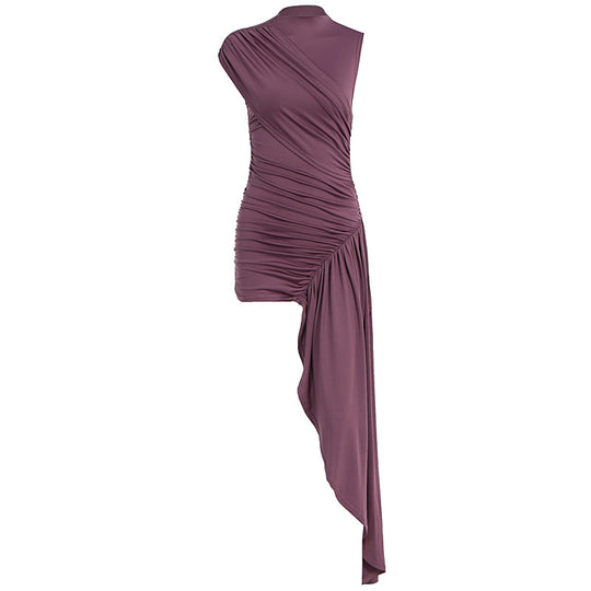 Damen Wickelkleid mit asymmetrischem Schnitt und Raffungen EB