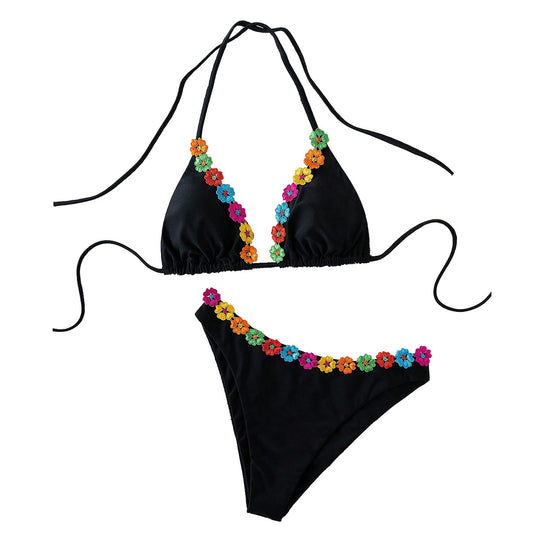 Damen Blütenverzierte Bikinis EB
