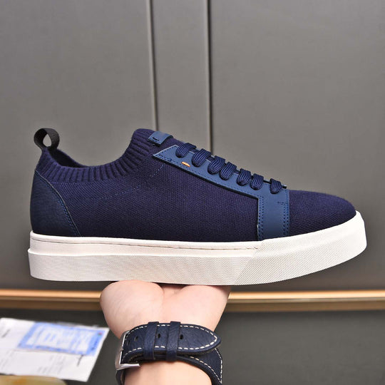 Damen sportliche Sneaker mit elastischem Strick-Obermaterial und rutschfester Sohle EB