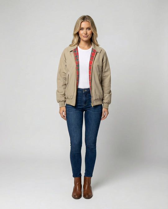 Jacke Khaki Stehkragen Workwear Baseball Uniform Herbst