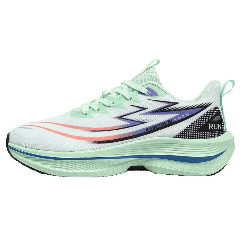 Unisex gedämpfte Straßenlauf-Sneaker mit doppelschichtiger Komfort-Zwischensohle und reflektierenden Designstreifen EB