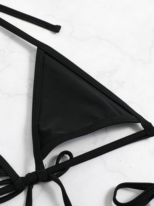 Damen Triangel-Bikini mit innovativem Schnitt und raffinierten Bindeakzenten EB