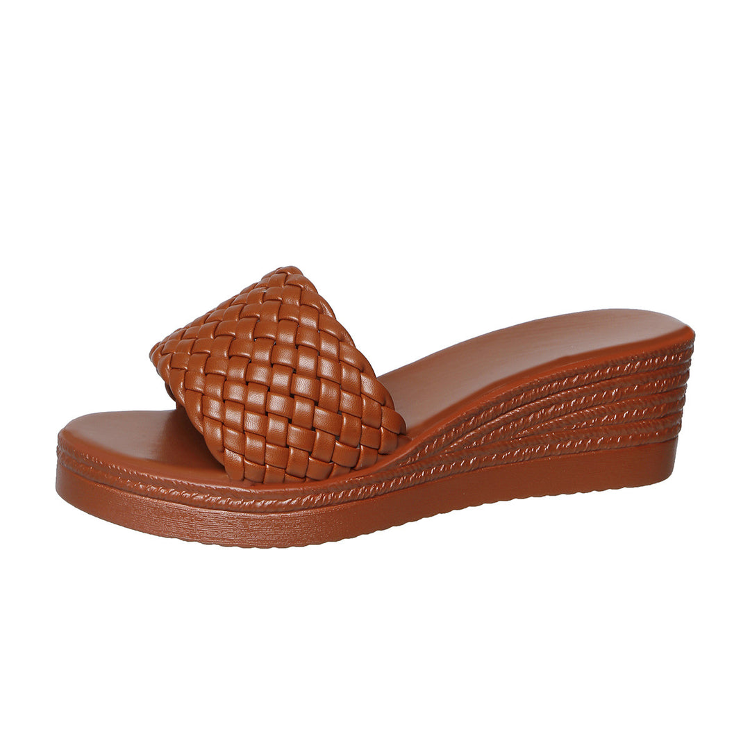 Damen Wedge-Sandalen mit geflochtenem Riemen und ergonomischer Sohle EB