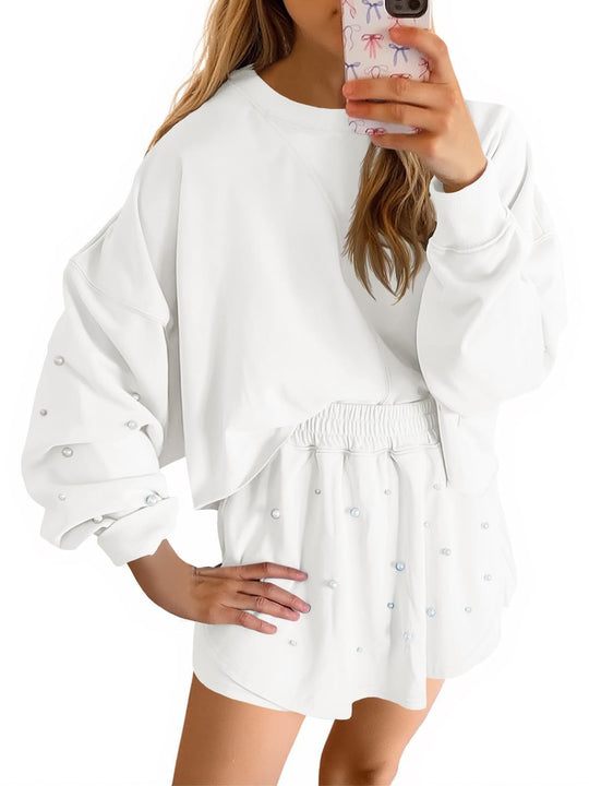 Damen Sportliches Sweatshirt- und Rock-Set EB
