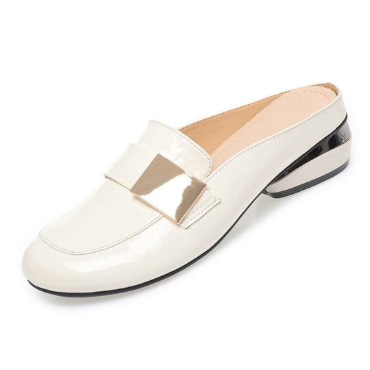 Damen Elegante Slipper mit modischem Dekor und komfortablem Blockabsatz EB
