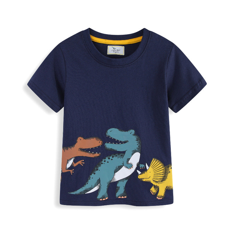 Jungen T-Shirt mit niedlichen Dinosaurier-Applikationen EB