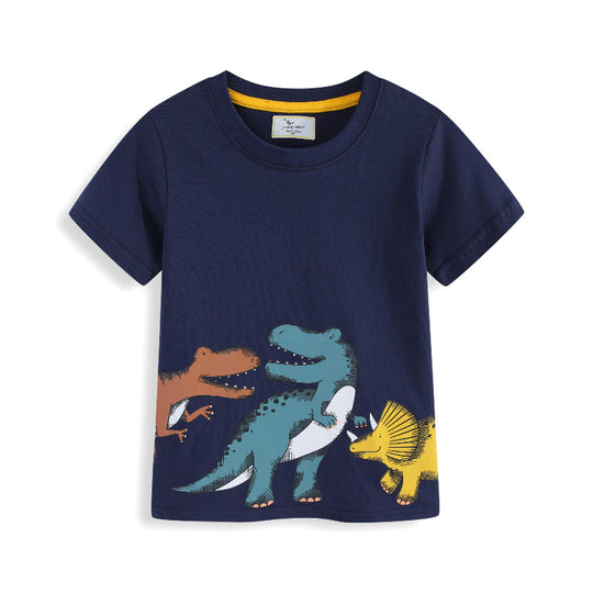 Jungen T-Shirt mit niedlichen Dinosaurier-Applikationen EB