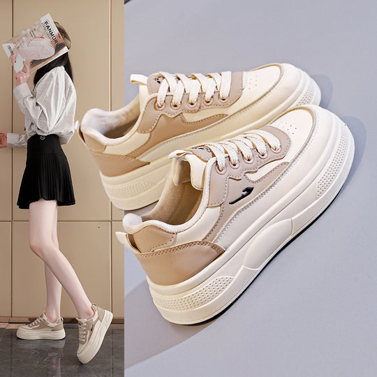 Damen modische Sneakers mit dicker Plattform und atmungsaktiver Oberseite EB