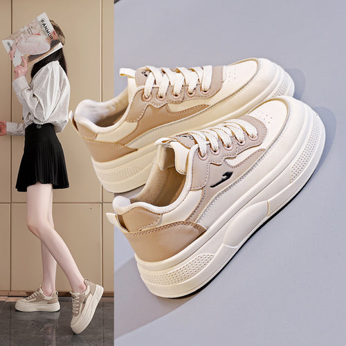 Damen modische Sneakers mit dicker Plattform und atmungsaktiver Oberseite EB
