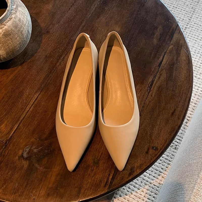 Damen elegante spitze Ballerinas aus hochwertigem Leder EB