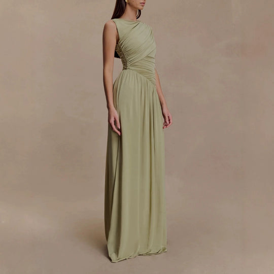 Damen Elegantes Abendkleid mit asymmetrischen Rüschendetails EB