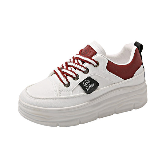 Damen modische Plateau Sneakers mit weicher Dämpfung und atmungsaktiver Obermaterialstruktur EB