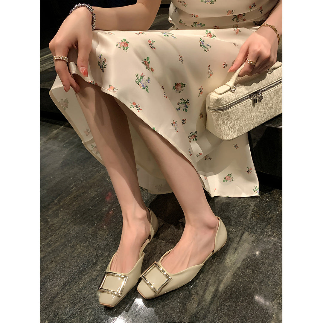 Damen elegante Flats mit modischem Schnallen-Design EB