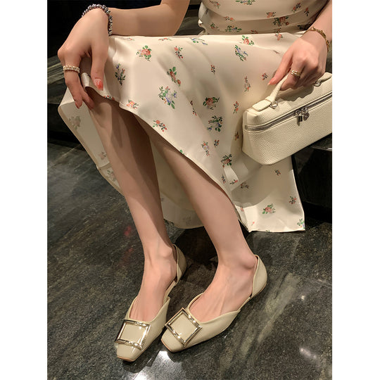 Damen elegante Flats mit modischem Schnallen-Design EB