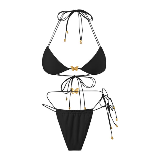 Damen Triangel-Bikini mit zarten Schmetterlingsakzenten EB