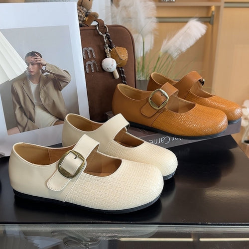 Damen Ballerinas mit eleganter Schnallenverzierung und komfortablem Fußbett EB