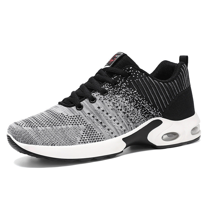 Herren nan leichter Strick-Running-Sneaker mit gepolsterter Fersenstütze und sichtbarer Luftkissen-Zwischensohle EB
