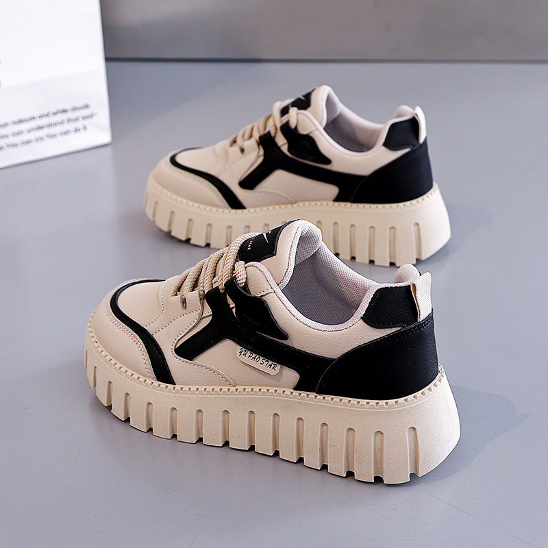Damen modische Sneakers mit trendigem Plateau und hochwertigem Obermaterial EB