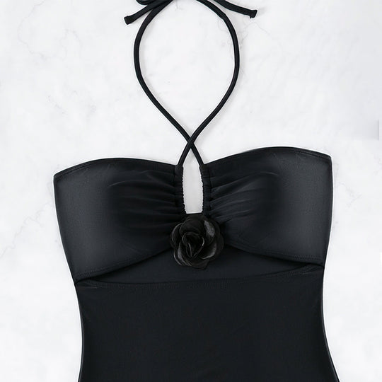 Damen Chic Cut-Out Badeanzug mit Wickelrock EB