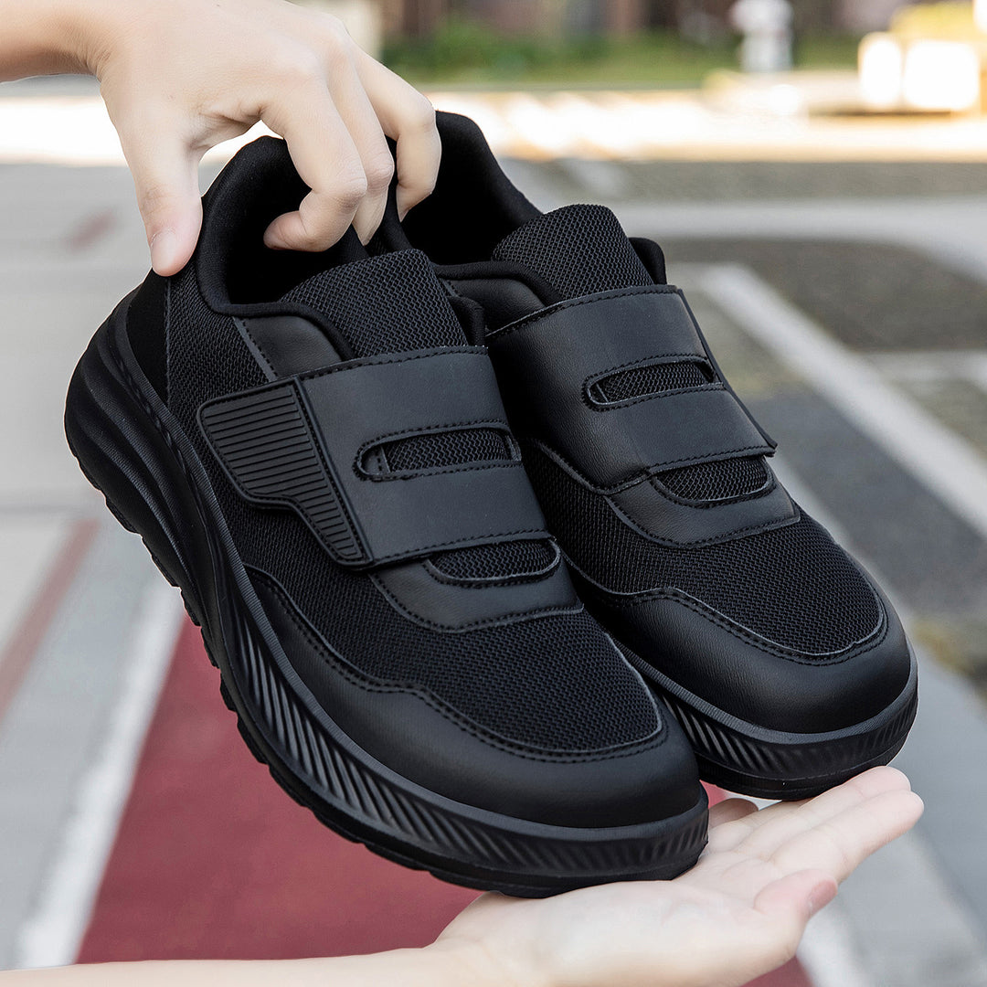 Damen komfortable Slip-On Sneakers mit elastischem Klettverschluss EB