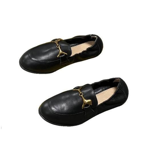 Damen Mokassins mit modischem Schnallen-Detail EB