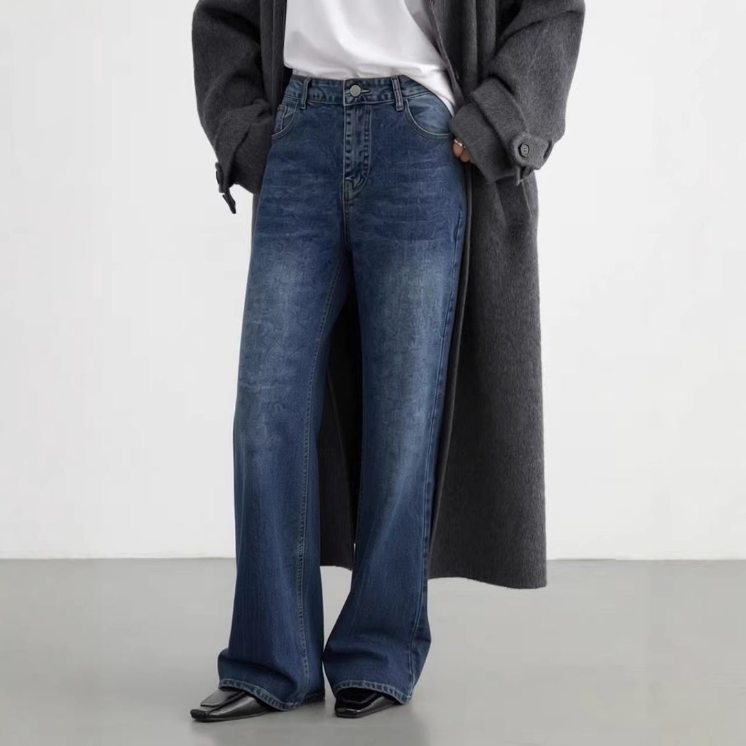 Herren lässige Bootcut Jeans mit modernen Waschungen EB
