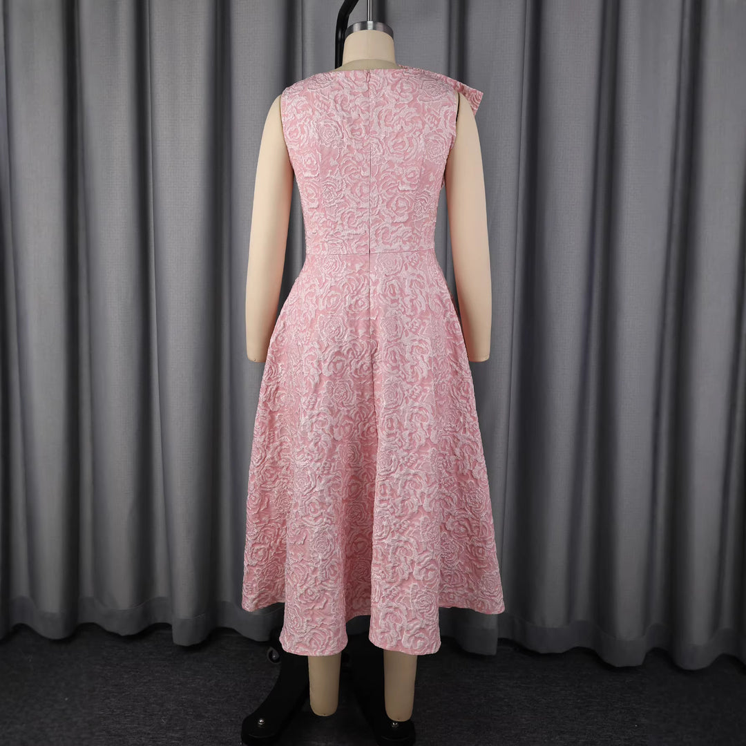 Damen Hochwertiges Abendkleid mit romantischen Blumenapplikationen EB