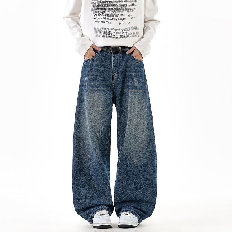 Damen Weit geschnittene Denim-Jeans im Vintage-Stil EB