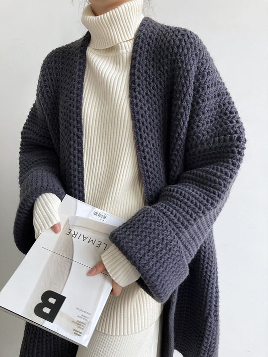 Damen Strickjacke mit offenem Schnitt und Taschen EB
