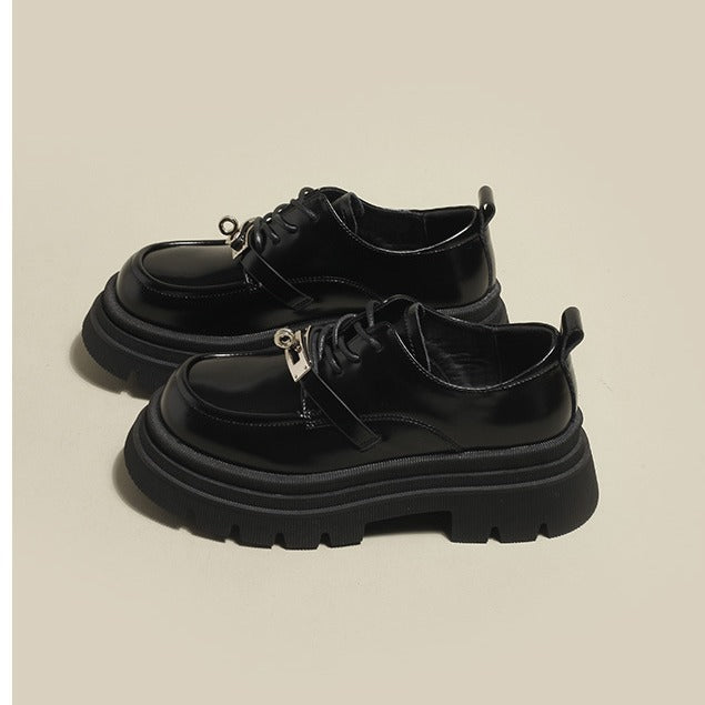 Damen modische Schnürschuhe mit glänzenden Akzenten und rutschfester Sohle EB