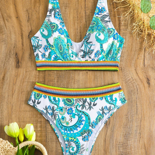 Damen Bikini-Set mit modischem Ethno-Design EB