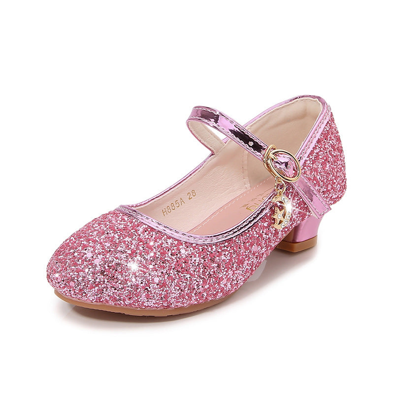 Mädchen Ballerina-Schuhe mit verstellbarem Riemen und Glitzer-Detail EB