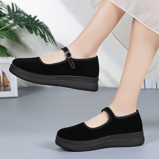 Damen Elegante und bequeme Mary Jane Schuhe mit verstellbarem Riemen EB