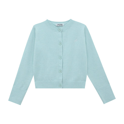 Damen Strickjacke mit feinem Rippenmuster und kontrastierenden Knopfdetails EB