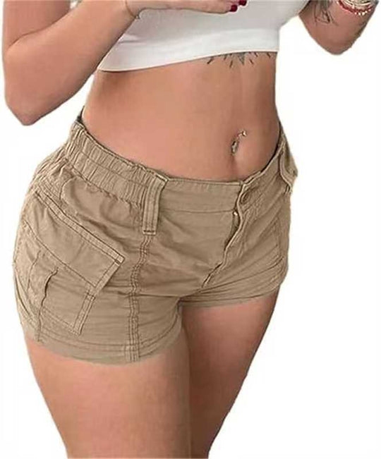 Damen Cargo-Shorts mit praktischen Taschen und elastischem Bund EB